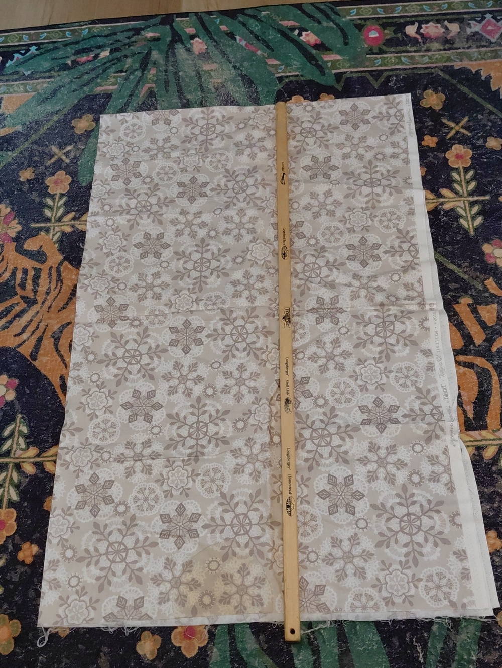 Josephine Kimberling By Blend Snowflake Fabric In Beige Grey 2yds